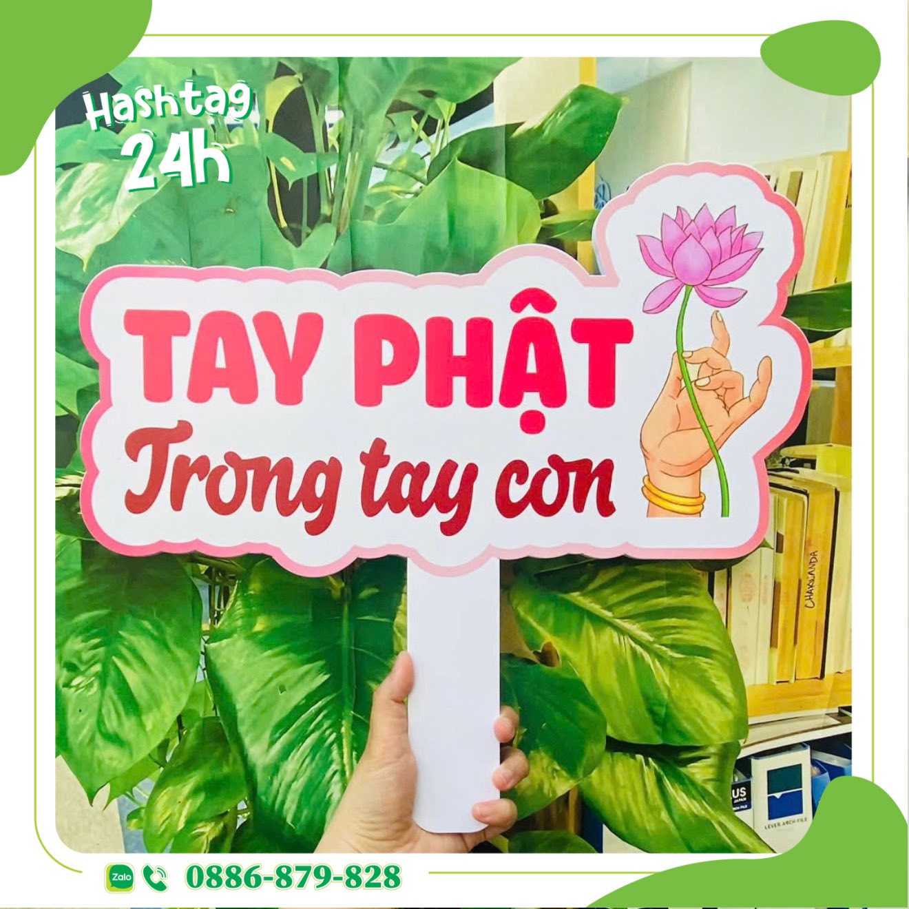 Hashtag Tay Phật trong tay con